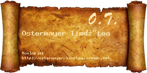 Ostermayer Timótea névjegykártya